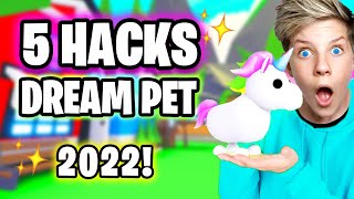 5 HACKS TO GET YOUR DREAM PET in Adopt Me 2022 Prezley [upl. by Kcirrez589]