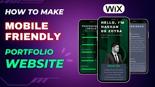 How to Make Wix Website Mobile Friendly Portfolio Website [upl. by Harat]