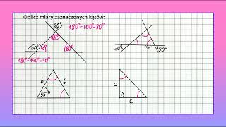 FIGURY na płaszczyźnie od podstaw obliczania miar kątów 1dla klasy szóstej [upl. by Dorfman68]