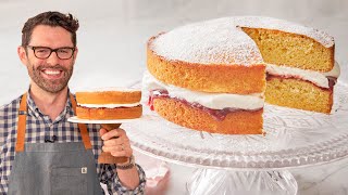 Easy Victoria Sponge Cake Recipe [upl. by Karlin526]