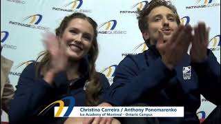 Christina CARREIRA  Anthony PONOMARENKO USA RD 2023 Championnats québécois d’été [upl. by Jonati544]