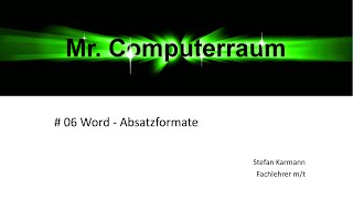 06 Word Absatzformate [upl. by Jola]