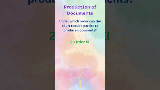 36 Production of Documents  Order 11 Rule 14  CPC 1908  AIBE Previous Paper MCQs [upl. by Stultz]