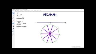 GEOMETERS SKETCHPAD TUTORIAL MEMBUAT MATERI PECAHAN [upl. by Adaiha]