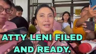 ATTY LENI ROBREDO FILED AND READYelection 2025 [upl. by Cleland]