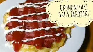 OKONOMIYAKI SAUS TAKOYAKI  JAPANESE PANCAKE OKONOMIYAKI video youtube videos recipe resep [upl. by Odradlig394]