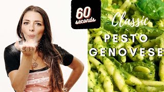 Classic Pesto Genovese Recipe in 60 Seconds [upl. by Cudlip]