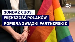 Pierwszy raz w historii większość Polaków opowiada się za związkami partnerskimi osób tej samej płci [upl. by Bergman181]