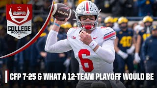 CFP RANKINGS No 7 to No 25 🚨 How would a 12team playoff THIS YEAR play out  CFP Selection Show [upl. by Phionna]