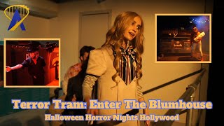 Terror Tram Enter the Blumhouse at Halloween Horor Nights Hollywood 2024 [upl. by Ynettirb]