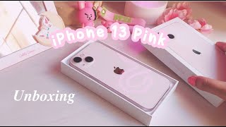 Aesthetic iPhone 13 Pink 💗 Unboxing 128gb🌷 Camera test 📷 [upl. by Hare]