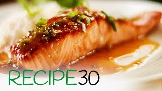 Quick and Easy Honey and Soy Glazed Salmon Pan Seared [upl. by Airahs58]