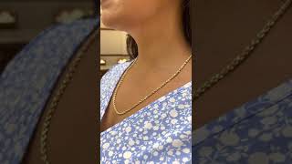 22quot 3mm Rope Chain in Gold [upl. by Ahsenit697]