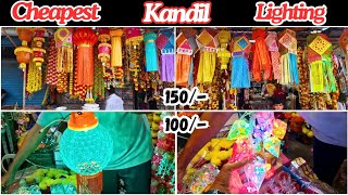 DIWALI DECORATION ITEMS  KANDIL amp LIGHTS AT CHEAPEST MARKET  LIGHT MARKET  KANDIL MARKET BHIWANDI [upl. by Aztiley]