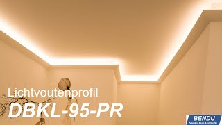 Lichtvoutenprofil DBKL95PR für die indirekte LED Beleuchtung der Decke von BENDU [upl. by Aneer]