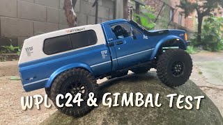 116 WPL C24 RC Crawler Test w Gimbal [upl. by Laaspere]