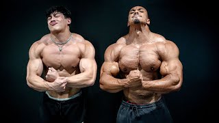 Larry Wheels Trains Chest with Togi 400lb dumbbell press off of NEW dumbbell pivot rack [upl. by Burkley245]