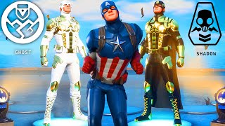 Shadow amp Ghost CAPTAIN AMERICA  Fortnite Marvel Dance Battle [upl. by Auot]