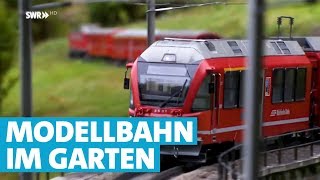 Modelleisenbahn nach besonderem Vorbild Die Rhätische Bahn im eigenen Garten [upl. by Lytsirk]