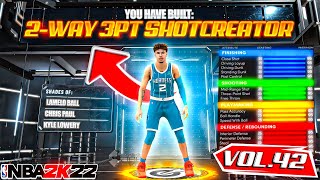 BEST 2 WAY 3PT SHOT CREATOR BUILD ON NBA 2K22 RARE BUILD SERIES VOL 42 [upl. by Lesko]