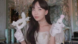 ASMR  아가씨를 위한 가면 무도회 메이크업 💃🏻 후시녹음 [upl. by Leoy]