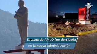 Exalcalde de Atlacomulco denunciará derribo de estatua de AMLO [upl. by Jeremie213]