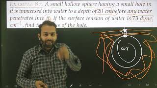 Ex87 Mechanical properties of fluid numericals from SL Arora on Excess Pressure Inside the Bubble [upl. by Prader]