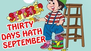 Thirty Days Hath September  Animated Nursery Rhyme in English [upl. by Bussey249]