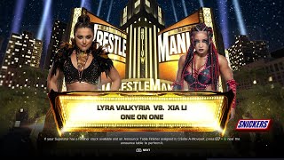 WWE 2k24 Lyra Valkyria vs Xia Li [upl. by Noella]