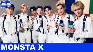 Backstage With Monsta X Talking KPop Monbebes Tour Stories amp More [upl. by Aitsirhc819]