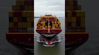 Cargo Container Ship Look Out djiair3s cargoship delawareriver dronevideo lookout drone [upl. by Umont]