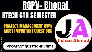 Project Management RGPV Most important questions  Unit 3  Project Management RGPV [upl. by Timothy]