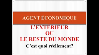 Cours 11 Comment comprendre lagent économique  le reste du monde limportation et lexportation [upl. by Aroda]