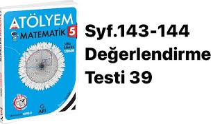 5SINIF ATÖLYEM S143144 DEĞERLENDİRME TESTİ 39 [upl. by Trembly]