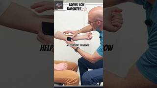 Kinesiology Taping technique for baseball players or other throwers🔥💯 baseball athlete elbowpain [upl. by Etnwahs776]