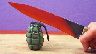 Stop Motion Parody EXPERIMENT Glowing 1000 degree KNIFE [upl. by Vihs]