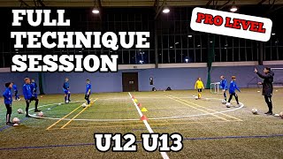 Coerver Training ⚽️ Full Technique Session ✅️ U12 U13 [upl. by Drusi]