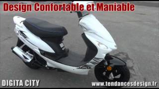 Scooter 50cc DIGITA CITY Blanc  Pas cher  Meilleur rapport qualitéprix [upl. by Brathwaite]