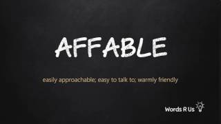 How to Pronounce AFFABLE in American English [upl. by Raimundo507]