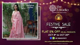 Diwali Festive Sale The S Studio  Best Online Saree Shopping at Chennai [upl. by Niltac630]