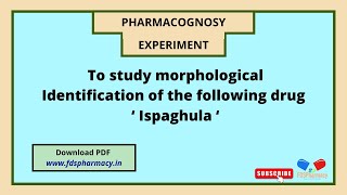 To study morphological identification of Ispaghula  Pharmacognosy  Experiment  DPharma 1st year [upl. by Ahsya]