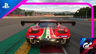 Gran Turismo 7  Lap Time Challenge  Barcelona GP Layout No Chicane  Ferrari 458 Italia GT3 [upl. by Ellehcin]