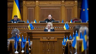 President Pia Kaumas address to the Verkhovna Rada Kyiv 6 February 2024 [upl. by Yasdnil]