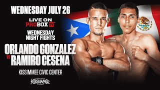 Live on ProboxTV Orlando Gonzalez VS Ramiro Cesena [upl. by Leerzej]