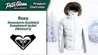 Roxy Snowstorm Insulated Snowboard Jacket Womens  W2223 Product Overview [upl. by Yrtnahc]