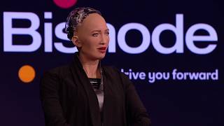 Sophia the Robot introduces herself in Swedish during her first visit in Sweden [upl. by Star]