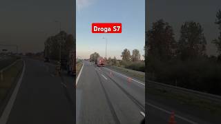 Wypadek Wylot z Gdańska droga S7 kierunek Warszwa crash trucker [upl. by Nnylacissej]