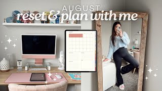 monthly reset amp plan with me  August 2024 ☀️✨  next Disney trip digital planning on iPad [upl. by Feriga]