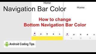 How to change Bottom Navigation Bar Color Android Studio  Change Bottom System Navigation Color [upl. by Harl532]