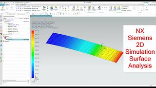 Nx Siemens Basic 2D Beam Surface analysis FEA Nx nastran solver [upl. by Corette]